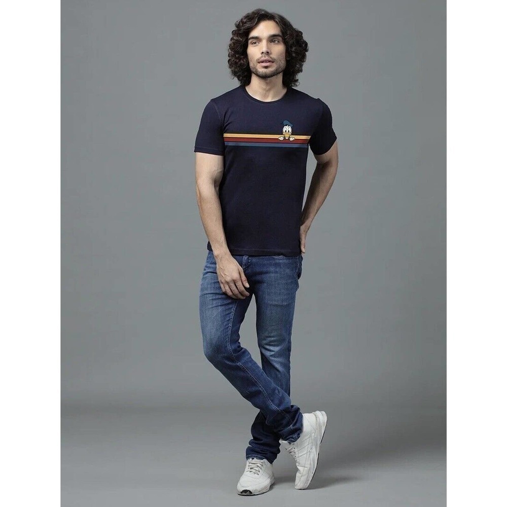 The Souled Store Disney Donald Duck Graphic T-Shirt Mens Small Dark blue Size Sm